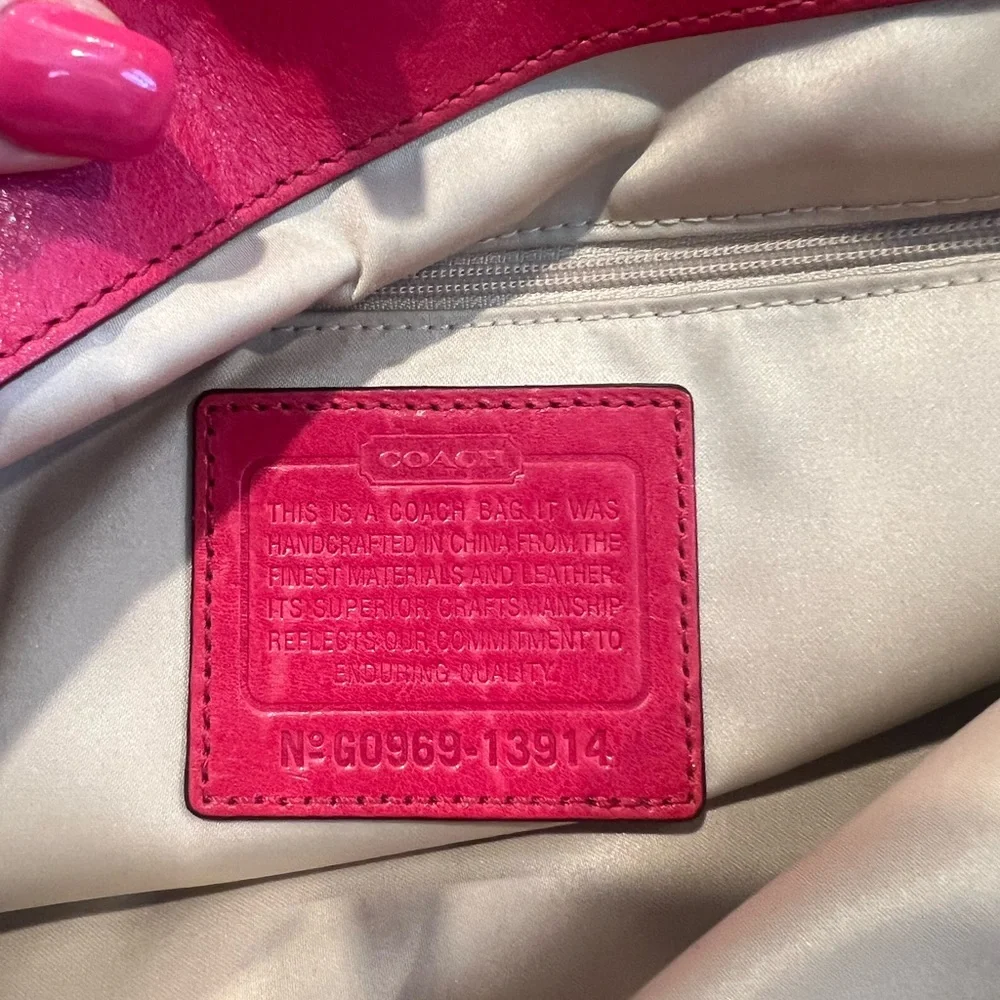 Coach Pleated Leather Shoulder Bag 13914 - Picture 9 of 16